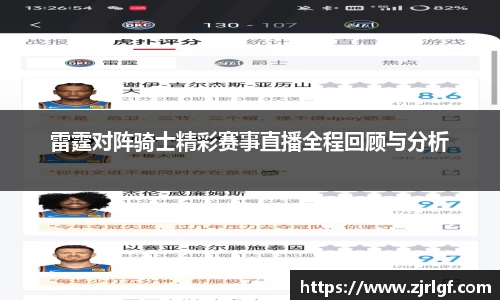 雷霆对阵骑士精彩赛事直播全程回顾与分析